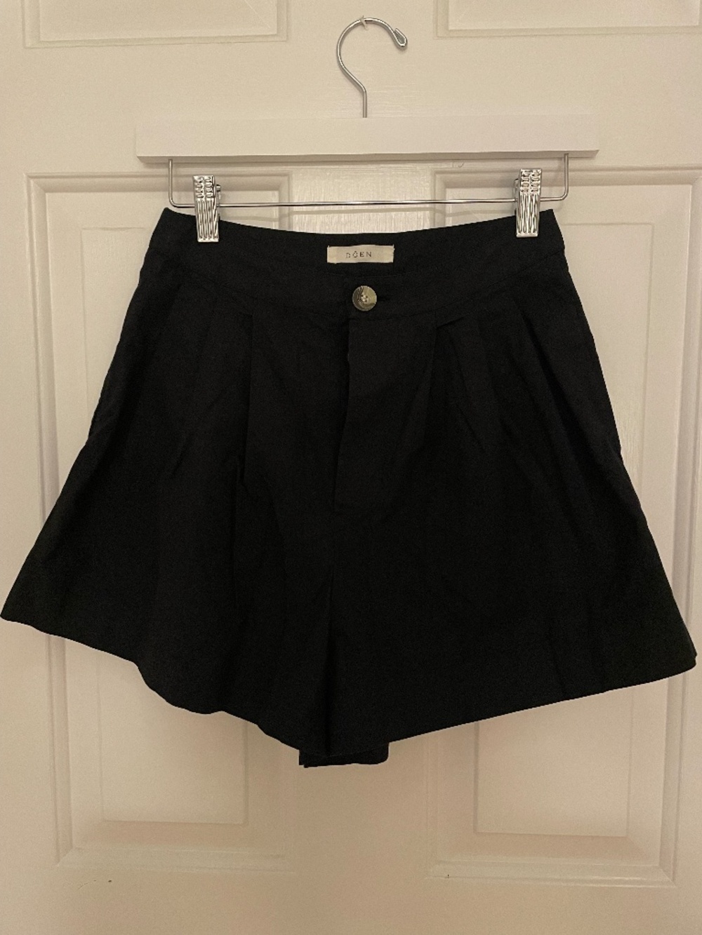 Doen Jade Shorts - High Waisted Black Button Fly - Size 0